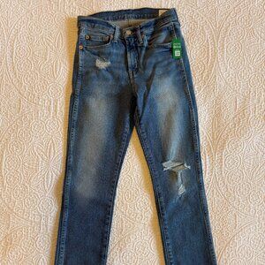 GAP Vintage Slim Mid Rise Distressed Jeans Women’s Size 26/2S NWT